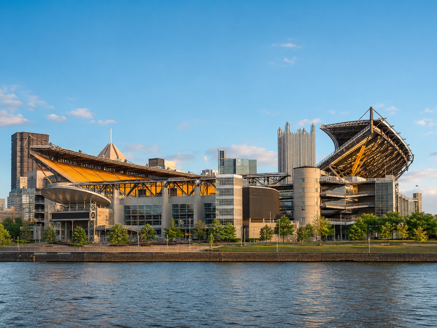 Exterior view of Acrisure Stadium in Pittsburgh
