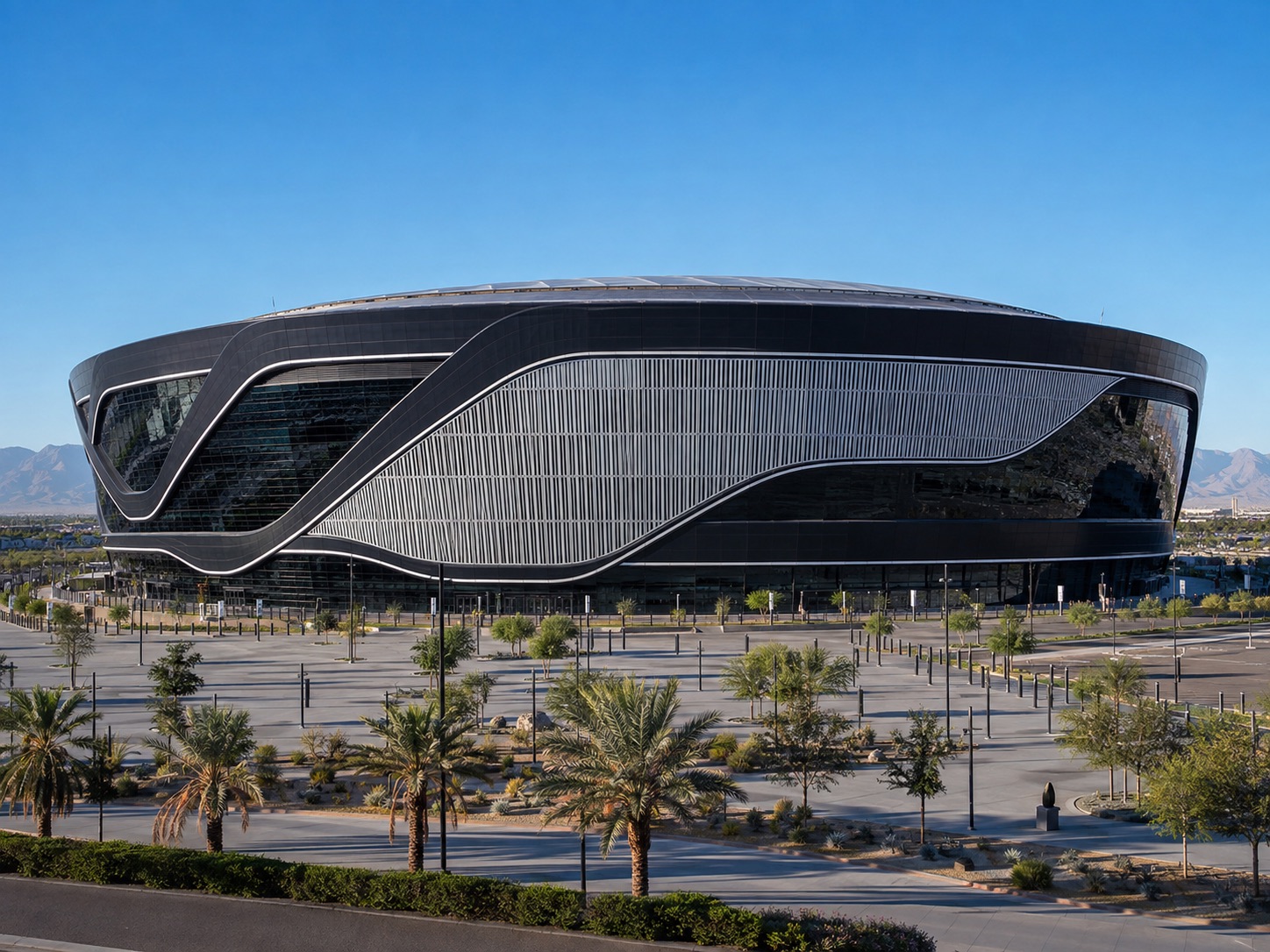 Exterior view of Allegiant Stadium