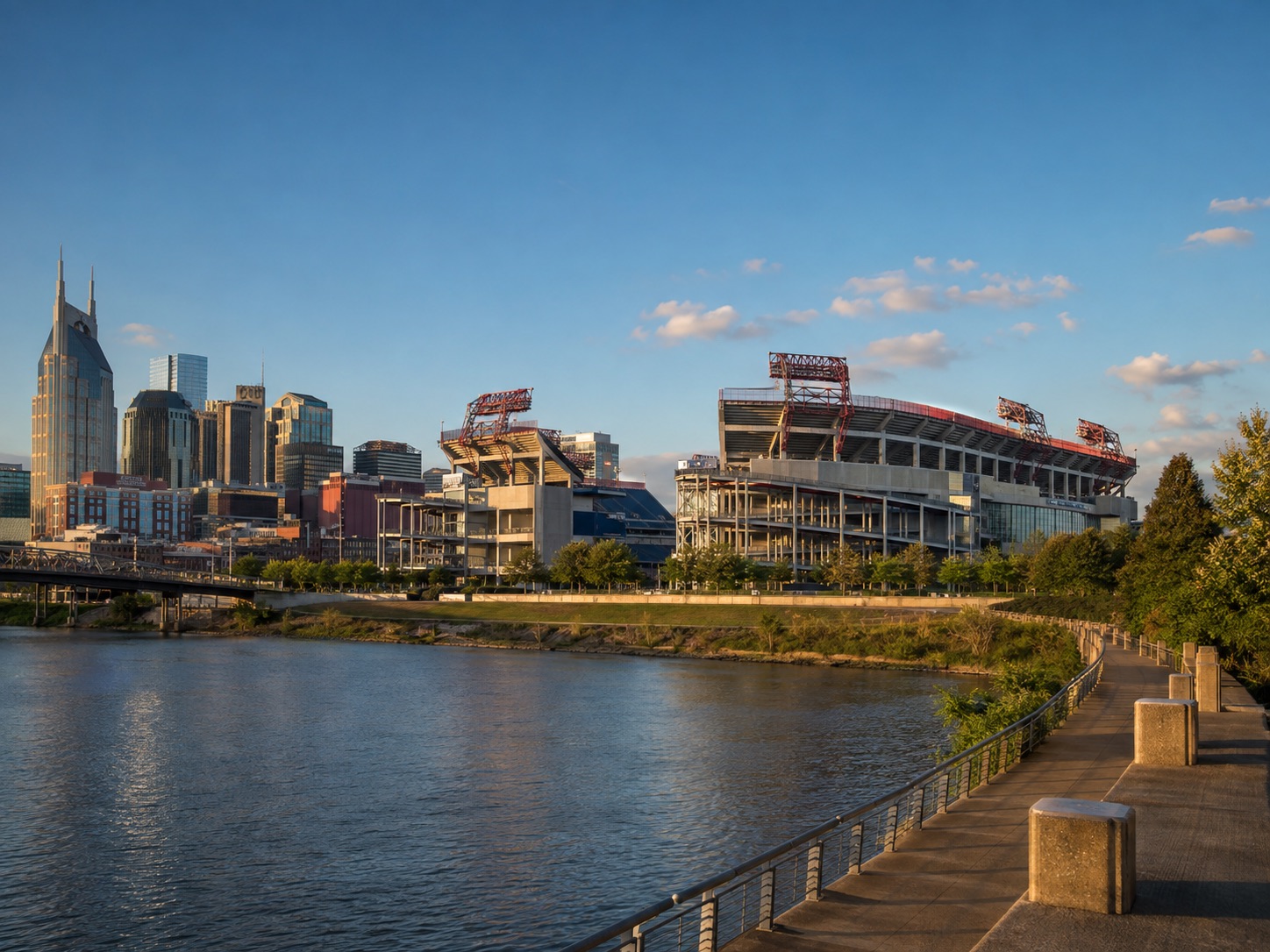Exterior view of Nissan Stadium in Nashville