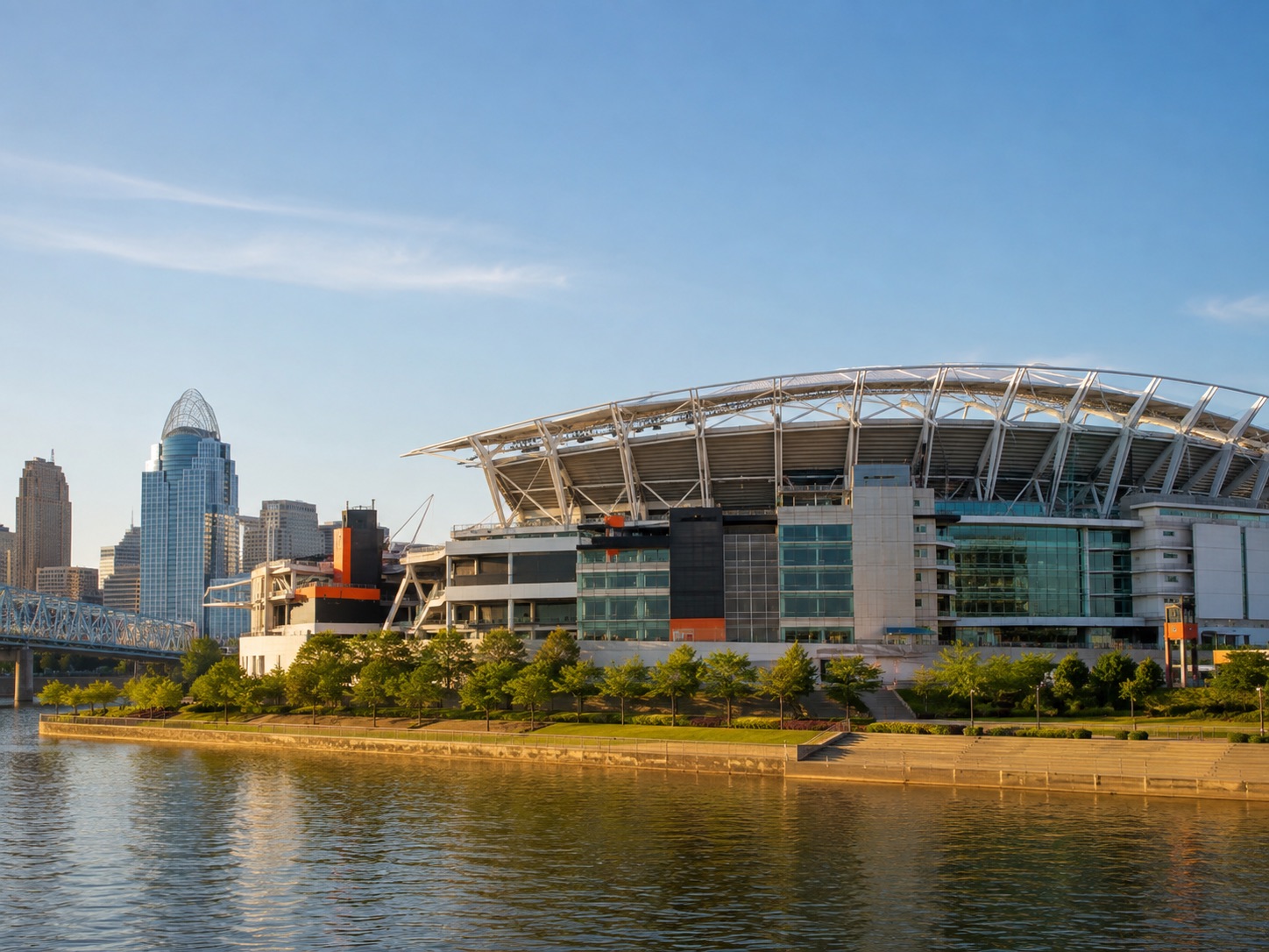 Exterior view of Paycor Stadium in Cincinnati