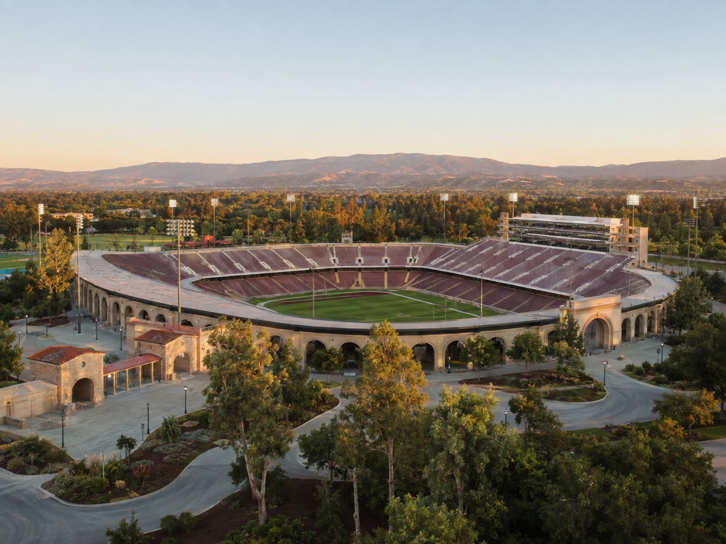 Exterior view of Stanford Stadium